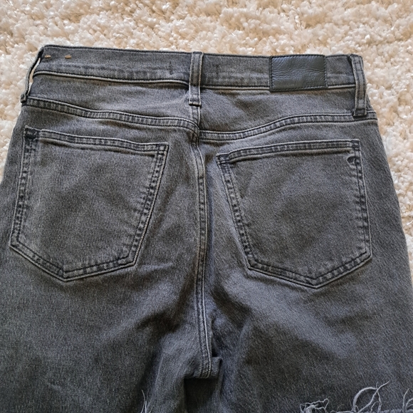 Madewell The Perfect Vintage Jean Gray/Black Straight Leg Jeans 27T Inseam.29" - Picture 6 of 10